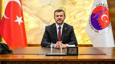 Karab&uuml;k Belediye Başkanı &Ouml;zkan &Ccedil;etinkaya, 19 Eyl&uuml;l Gaziler G&uuml;n&uuml; dolayısıyla