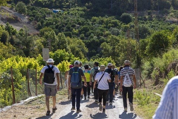 Kayacı Vadisi ile Lamos Kanyonu arasında ger&ccedil;ekleştirilen y&uuml;r&uuml;y&uuml;şte katılımcılar, zorluk