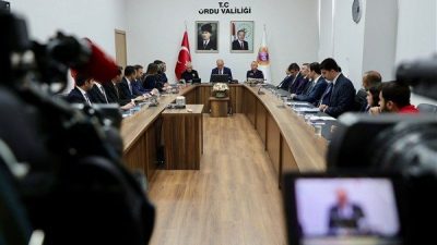 Ordu Valisi Muammer Erol, toplantıda ilk olarak İl Milli Eğitim