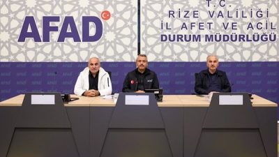 Rize&rsquo;de d&uuml;n gece meydana gelen yoğun yağışlar nedeniyle sel ve