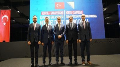 Konya Ticaret Odası Başkanı Sel&ccedil;uk &Ouml;zt&uuml;rk ve Konyalı iş insanlarıyla