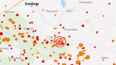 Boğazi&ccedil;i &Uuml;niversitesi Kandilli Rasathanesi ve Deprem Araştırma Enstit&uuml;s&uuml; (KRDAE) verilerine