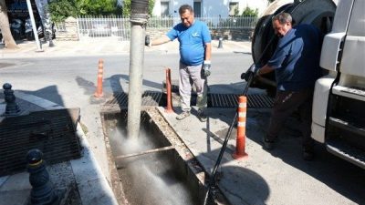 Bodrum Belediyesi Fen İşleri ile Destek Hizmetleri M&uuml;d&uuml;rl&uuml;ğ&uuml; ekipleri, ESPAR