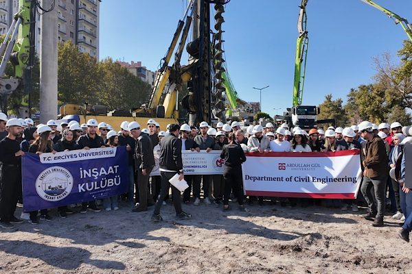 Kayseri B&uuml;y&uuml;kşehir Belediyes tarafındani, inşaat m&uuml;hendisliği b&ouml;l&uuml;m&uuml; &ouml;ğrencilerinin uygulamalı dersler