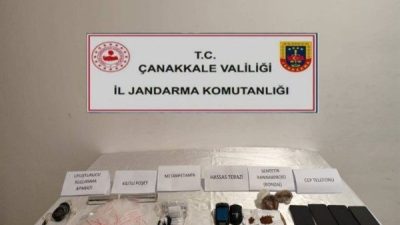 &Ccedil;anakkale İl Jandarma Komutanlığı ekiplerince, uyuşturucu veya uyarıcı madde ile
