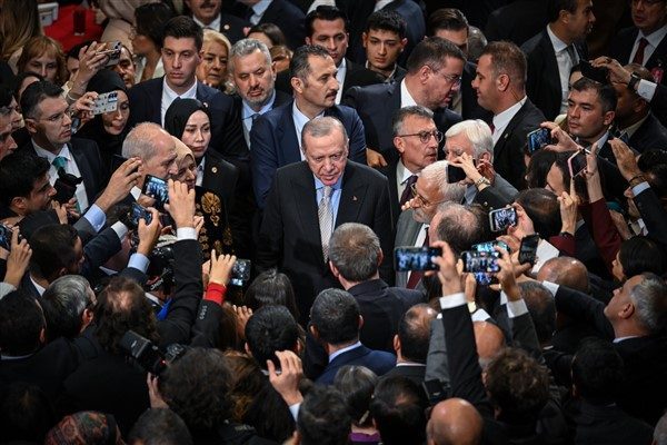 Cumhurbaşkanı Erdoğan, MHP Genel Başkanı Bah&ccedil;eli'nin ve MHP'li milletvekillerinin bulunduğu,