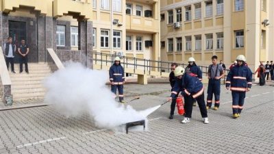 Şehit Sercan Yazar Mesleki ve Teknik Anadolu Lisesi&rsquo;nde ger&ccedil;ekleştirilen tahliye