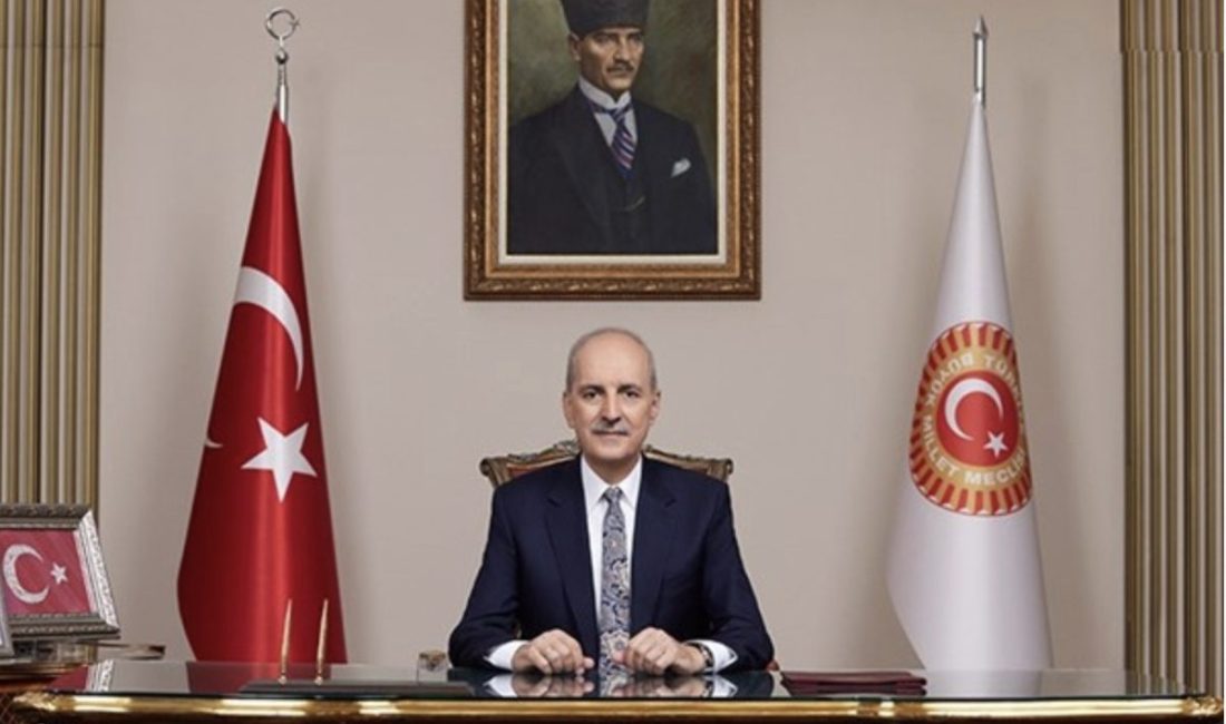 TBMM Başkanı Numan Kurtulmuş, Saadet Partisi Genel Başkanı Mahmut Arıkan,