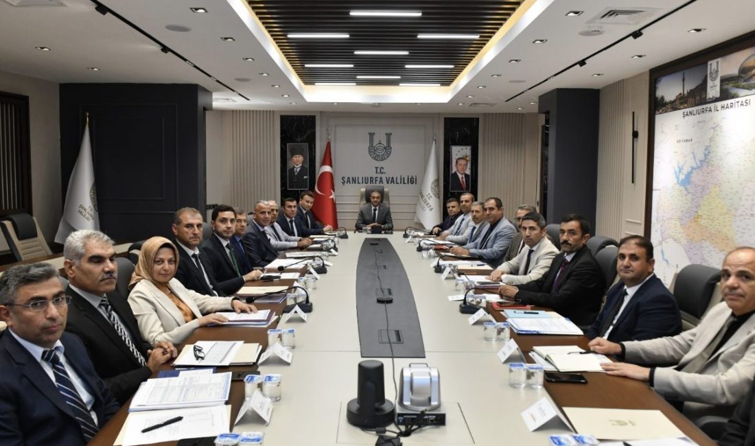 Şanlıurfa Valisi Hasan Şıldak başkanlığında Valilik Toplantı Salonu&rsquo;nda ger&ccedil;ekleştirilen Milli