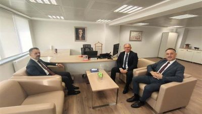Kocaeli Valisi Aktaş, Ziraat Bankası B&ouml;lge Y&ouml;neticisi İbrahim Seyfioğlu ve