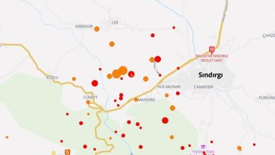 Boğazi&ccedil;i &Uuml;niversitesi Kandilli Rasathanesi ve Deprem Araştırma Enstit&uuml;s&uuml; (KRDAE) verilerine
