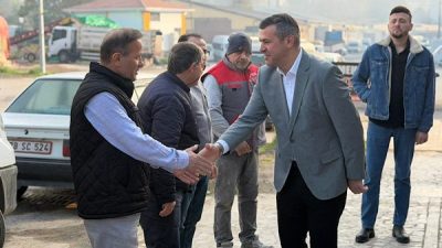 Karab&uuml;k Belediye Başkanı &Ccedil;etinkaya, Bağ-Essan Sanayi Sitesi&rsquo;ni ziyaret etti. Program