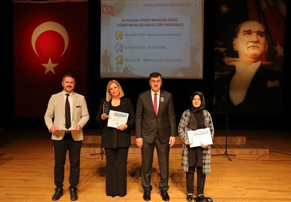 Programda, Milli Eğitim Bakanı Yusuf Tekin&rsquo;in &Ouml;ğretmenler G&uuml;n&uuml; mesajı okundu.