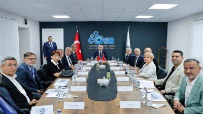 Adana Valisi Yavuz Selim K&ouml;şger,&nbsp;toplantı &ouml;ncesinde Ceyhan Organize Sanayi B&ouml;lgesi