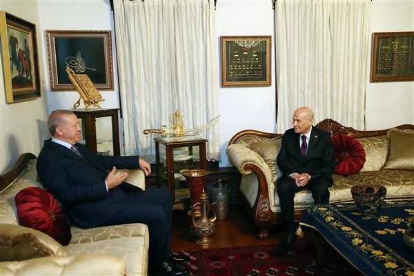 Cumhurbaşkanı Recep Tayyip Erdoğan, Milliyet&ccedil;i Hareket Partisi (MHP) Genel Başkanı