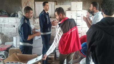 Eyy&uuml;biye Belediyesi Zabıta M&uuml;d&uuml;rl&uuml;ğ&uuml; ekipleri, belirlenen bir adreste ruhsatsız zirai