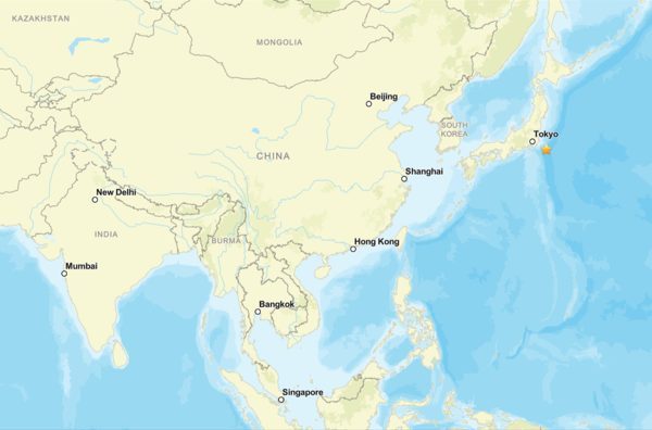 Amerika Birleşik Devletleri Jeoloji Araştırmaları Kurumu&rsquo;nun (USGS) verilerine g&ouml;re, Japonya'da