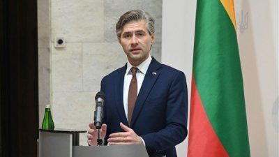 Litvanya Dışişleri Bakanı Budrys, Danimarka Dışişleri Bakanı Lars Lokke Rasmussen&rsquo;i