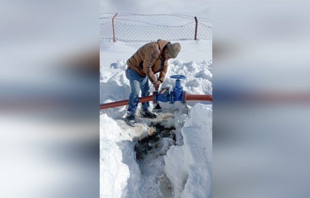 &Ccedil;ığ riski sonrası devre dışı kalan terfi merkezinde yapılan teknik