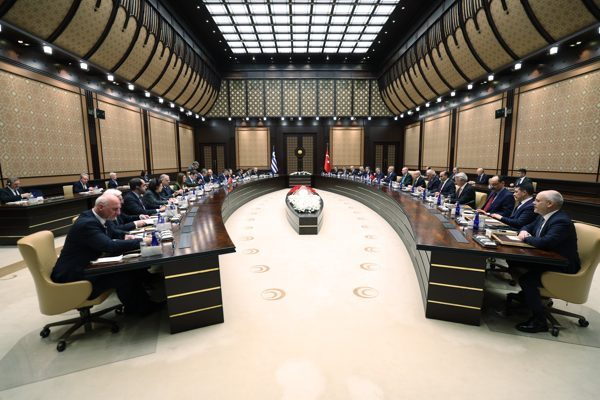 Cumhurbaşkanı Erdoğan, Yunanistan Başbakanı Kiryakos Mi&ccedil;otakis ile T&uuml;rkiye-Yunanistan 6'ncı Y&uuml;ksek