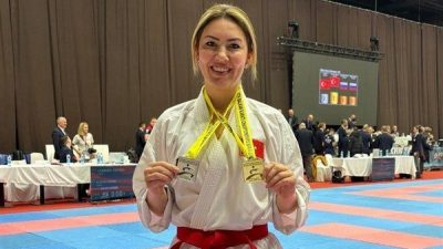 Dokuz farklı ülkeden sporcuların katıldığı şampiyonada Ayhan, +35 yaş -75