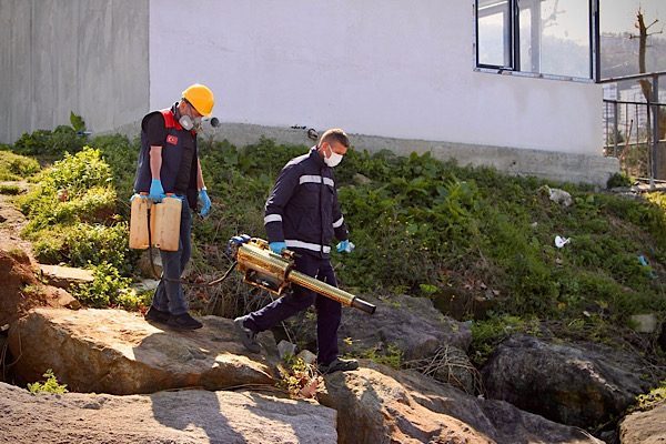 Hava sıcaklıklarının artmasıyla birlikte ekipler, haşerelere karşı yürütülen mücadele kapsamında