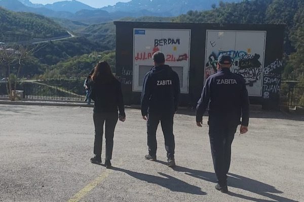 Gün boyu süren çalışmalarda, çevre temizliği ve kamu düzenine yönelik