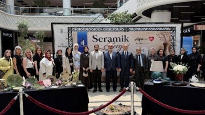 Çorum Belediyesi Buhara Kadın Kültür Merkezi Seramik Atölyesi kursiyerlerinin hazırladığı