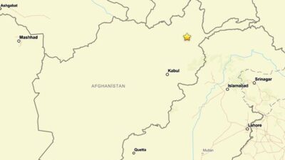 Amerika Birleşik Devletleri Jeoloji Araştırmaları Kurumu’nun (USGS) verilerine göre,Afganistan Jurm’un