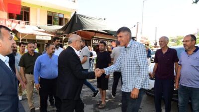 Malatya Büyükşehir Belediye Başkanı Sami Er, Pütürge ilçesinde gerçekleştirdiği ziyaretlerde