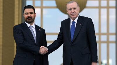 Cumhurbaşkanı Recep Tayyip Erdoğan, Irak Başbakanı Ali ez-Zeydi ile bir