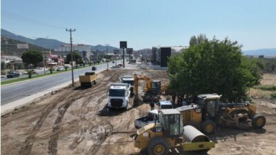 Balıkesir Edremit Belediyesi, ilçenin en yoğun ulaşım güzergahlarından biri olan