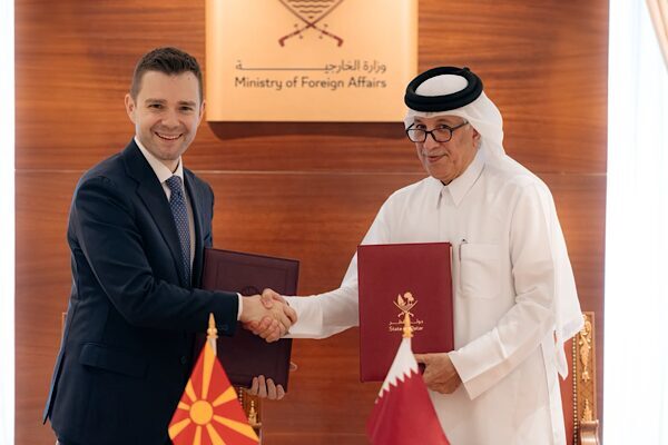 Katar’ın başkenti Doha’da, Katar Devleti ile Kuzey Makedonya Cumhuriyeti dışişleri