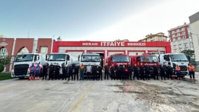 Konya Büyükşehir Belediyesinden yapılan açıklamada, Büyükşehir İtfaiyesi ile Karatay ve