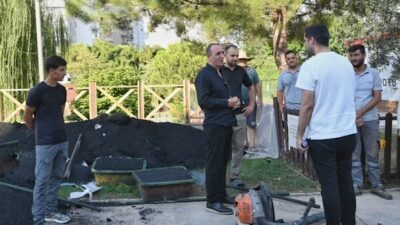 Konyaaltı Belediye Başkanı Kotan, Konyaaltı EXPO Parkı’nda incelemelerde bulunarak devam