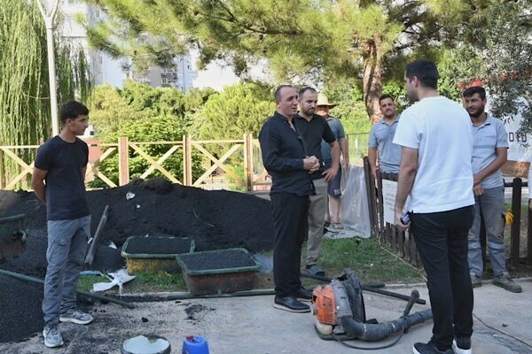 Konyaaltı Belediye Başkanı Kotan, Konyaaltı EXPO Parkı’nda incelemelerde bulunarak devam
