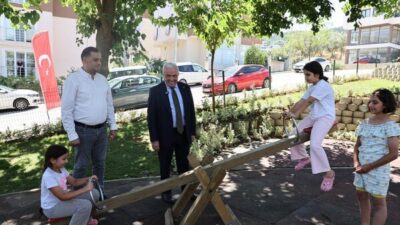 Nilüfer Belediyesi tarafından Çalı Mahallesi’nde yapımı tamamlanan Mehmetçik Parkı düzenlenen