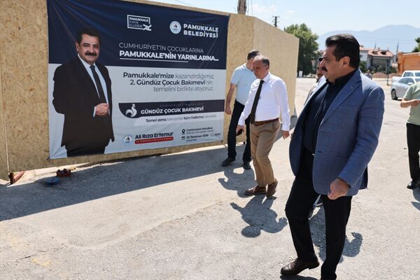 Pamukkale Belediyesi, ilçede yapılacak ikinci gündüz çocuk bakımevi için temel