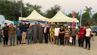 Bursa Büyükşehir Belediyesi, mevsimlik tarım işçileri ve ailelerinin ihtiyaçlarını yerinde
