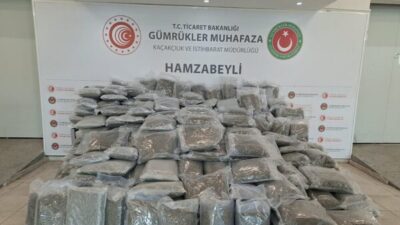 Ticaret Bakanlığı Gümrükler Muhafaza ekiplerince uyuşturucu kaçakçılığıyla mücadele kapsamında yürütülen