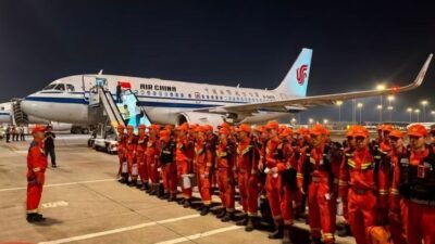 Felaketin ardından Çin’in acil durum yönetimi birimleri başta olmak üzere