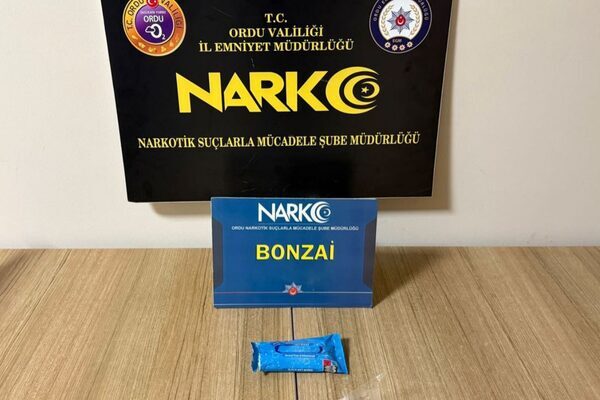 Ordu Valiliği, yayımladığı açıklamada Narkotik Suçlarla Mücadele Şube Müdürlüğü ekiplerince